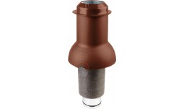 Элемент коньковый Krovent Pipe-Cone 125 ИЗ (выход вентиляции помещений) красно-коричневый