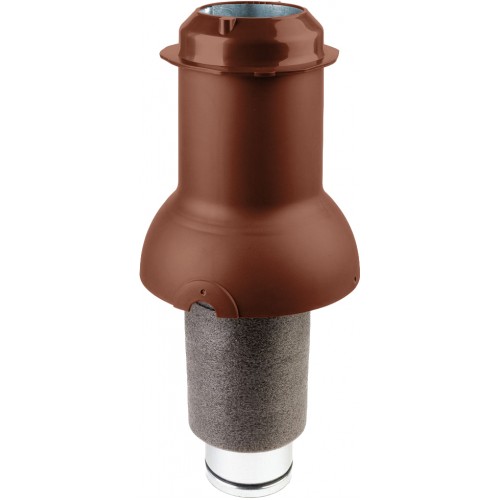 Элемент коньковый Krovent Pipe-Cone 125 ИЗ (выход вентиляции помещений) красно-коричневый