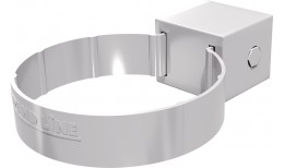 Хомут трубы Kliker Дизайн 100 ПВХ Grand Line Premium белый (и.уп.) (RAL 9003)