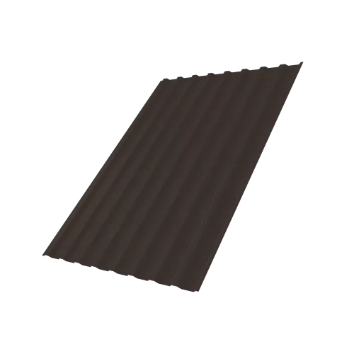 Профнастил С20B 0,5 Drap RR 32 темно-коричневый DRIP
