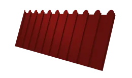 Профнастил С8A v02 фигурный Grand Line 0,5 Satin с пленкой RAL 3011 коричнево-красный