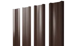 Штакетник М-образный А с прямым резом 0,45 PE-Double RAL 8017 шоколад