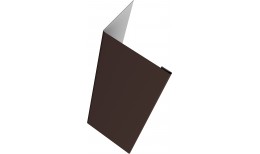Нащельник (для калиток и ворот) 25х35 жалюзи Milan, Tokyo, Palermo 0,5 Satin Matt с пленкой RAL 8017 шоколад (L2,0)