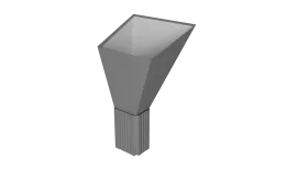 Воронка водосборная прямоугольная Vortex в2 RAL 7004 сигнальный серый