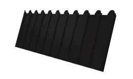 Профнастил С8A v02 фигурный Grand Line 0,45 Drap TX RAL 9005 черный