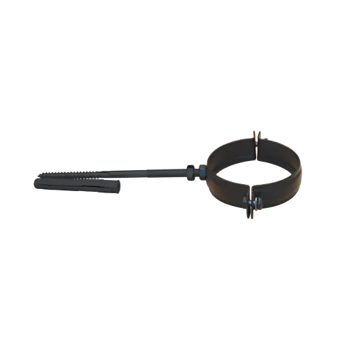 Хомут трубы GL PU 90 мм RAL 7024 мокрый асфальт с окрашенной шпилькой