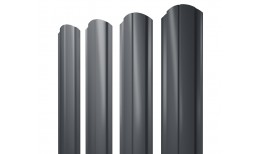 Штакетник Полукруглый Slim фигурный 0,5 PurLite Matt RAL 7024 мокрый асфальт