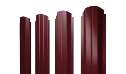 Штакетник П-образный А фигурный 0,5 Satin Matt TX RAL 3005 красное вино