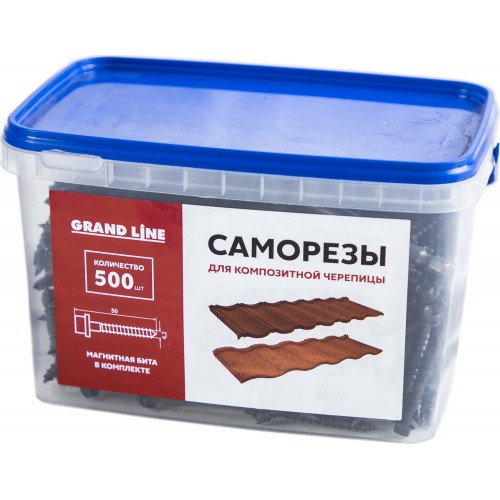 Саморезы для композитной черепицы, зеленый (500шт)