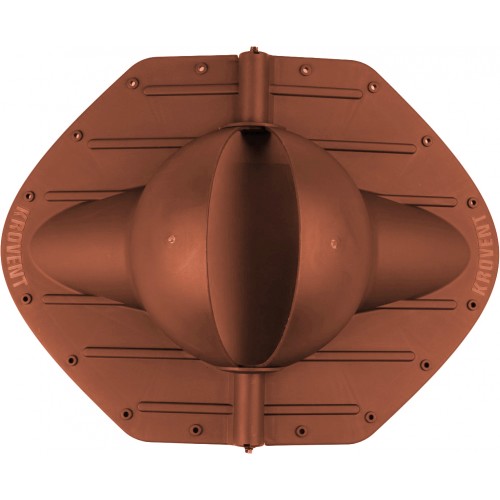 Элемент коньковый Krovent Pipe-Cone 125 ИЗ (выход вентиляции помещений) красно-коричневый