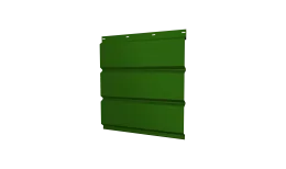 Софит металлический центральная перфорация 0,45 PE с пленкой RAL 6002 лиственно-зеленый