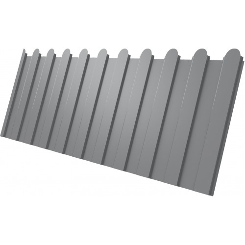 Профнастил С8A v02 фигурный Grand Line 0,45 Drap RAL 7004 сигнальный серый