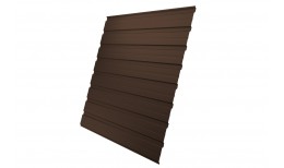 Профнастил C10B Grand Line 0,5 GreenCoat Pural BT, matt с пленкой RR 887 шоколадно-коричневый (RAL 8017 шоколад)