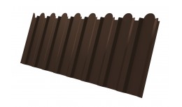 Профнастил С20B фигурный Grand Line 0,45 Drap TwinColor RAL 8017 шоколад