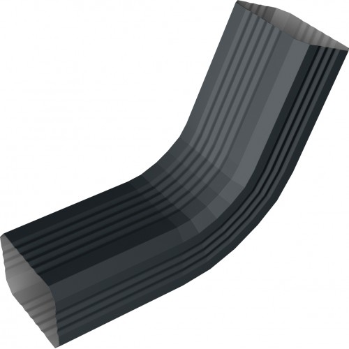 Колено стока гофрированное Vortex Lite Matt 76х102мм RAL 7016 антрацитово-серый