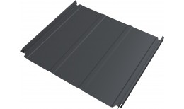 Кликфальц Double Pro Line Grand Line 0,45 Drap TwinColor с пленкой на замках RAL 7024 мокрый асфальт