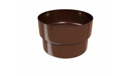 Муфта трубы соединительная Дизайн 100 ПВХ Grand Line шоколадная (RAL 8017)