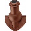 Элемент коньковый Krovent Pipe-Cone 125 ИЗ (выход вентиляции помещений) красно-коричневый