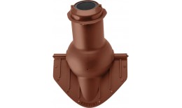 Элемент коньковый Krovent Pipe-Cone 125 ИЗ (выход вентиляции помещений) красно-коричневый