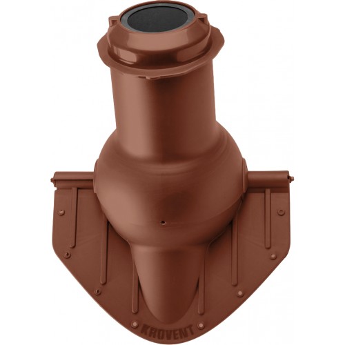 Элемент коньковый Krovent Pipe-Cone 125 ИЗ (выход вентиляции помещений) красно-коричневый