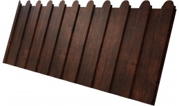 Профнастил С8A v02 фигурный Grand Line 0,45 Print Premium с пленкой Cherry Wood Dark FTC