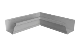 Угол желоба со сварным швом внутренний Vortex в2 130мм RAL 9006 бело-алюминиевый