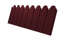 Профнастил C10B фигурный 0,5 PE RAL 3005 красное вино