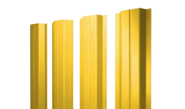 Штакетник П-образный A с прямым резом 0,45 PE RAL 1018 цинково-желтый