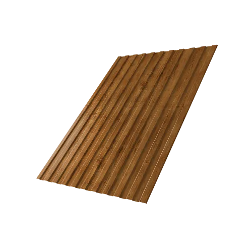 Профнастил С8A v02 Grand Line 0,45 Print-Double Elite с пленкой Golden Wood