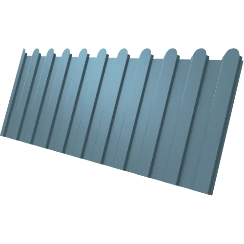 Профнастил С8A v02 фигурный Grand Line 0,45 Drap TX RAL 5024 пастельно-синий