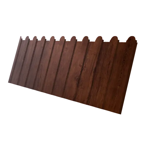 Профнастил С8A v02 фигурный Grand Line 0,45 Print Elite Cherry Wood TwinColor