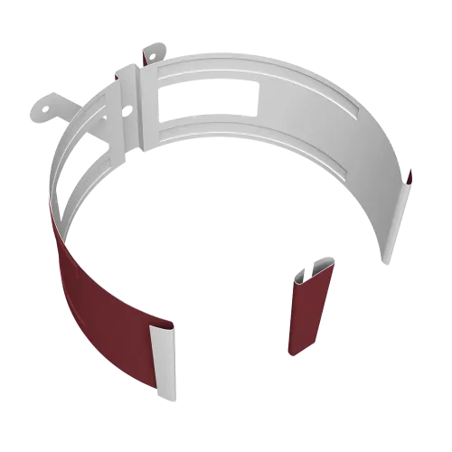 Крепление трубы круглой на дерево Vortex Проект 146мм RAL 3005 красное вино