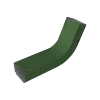 Колено трубы гофрированное Vortex в2 76х102мм RAL 6002 лиственно-зеленый