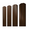 Штакетник Twin фигурный 0,45 Print Elite Choco Wood TwinColor