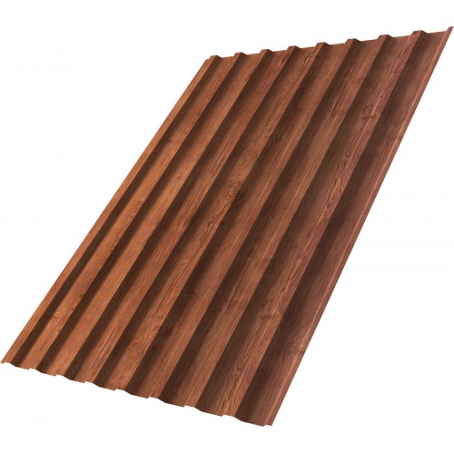 Профнастил С20B Grand Line 0,45 Print Premium с пленкой Rowan Wood Intense FTC