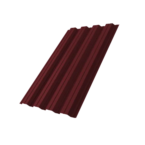 Профнастил НС44A 0,5 Satin Matt RAL 3005 красное вино