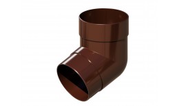 Колено трубы 67 град. Дизайн 100 ПВХ Grand Line шоколадное (RAL 8017)