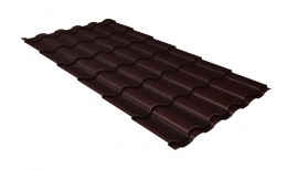 Металлочерепица кредо GL 0,5 PE RAL 8017 шоколад