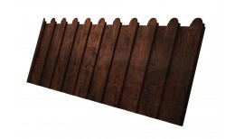 Профнастил С8A v02 фигурный Grand Line 0,45 Print Elite с пленкой Cherry Wood TwinColor