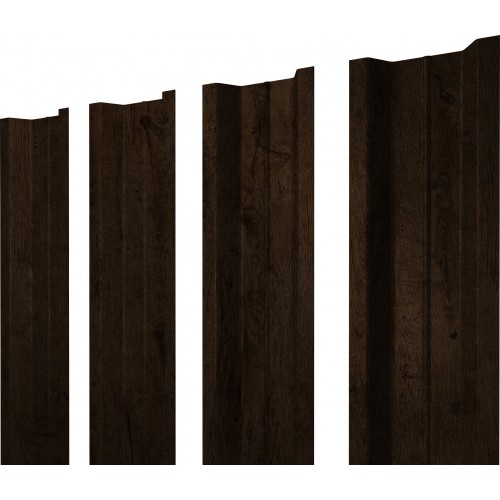 Штакетник П-образный В с прямым резом 0,45 Print Elite Antique Wood TwinColor