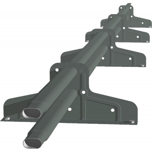 Снегозадержатель Стандарт Т4 d 40х20 RAL 7005 (3м)