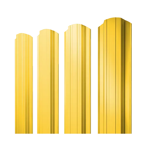 Штакетник Прямоугольный фигурный 0,45 PE RAL 1018 цинково-желтый