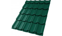 Металлочерепица квинта плюс 0,5 Satin Matt TX RAL 6005 зеленый мох