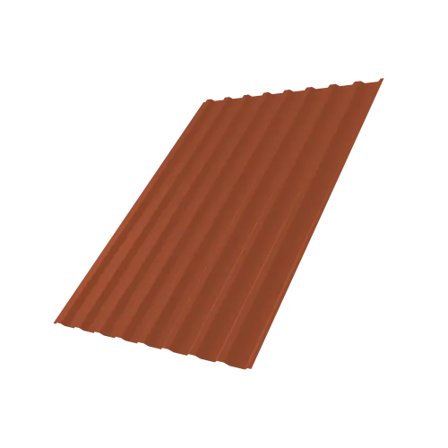 Профнастил С20B 0,5 Satin Matt RAL 8004 терракота DRIP