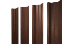 Штакетник П-образный В с прямым резом 0,45 Print Elite Choco Wood TwinColor