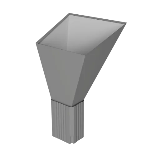 Воронка водосборная прямоугольная Vortex в2 RAL 9006 бело-алюминиевый