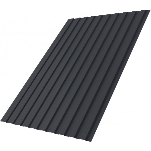 Профнастил С8B v03 Grand Line 0,5 Satin Matt RAL 7024 мокрый асфальт