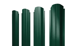 Штакетник П-образный А фигурный 0,45 Drap RAL 6005 зеленый мох