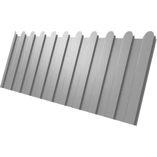 Профнастил С8A v02 фигурный Grand Line 0,45 Drap TX RAL 7047 телегрей 4