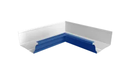 Угол желоба со сварным швом внутренний Vortex Проект 210мм RAL 5005 сигнальный синий